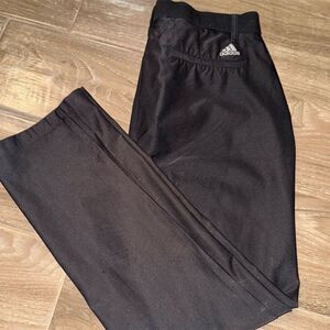 Adidas Men's Black Dress Pants Size M Formal Flat Front Straight Leg